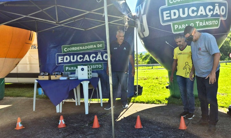 caminhoneiro participando da ação