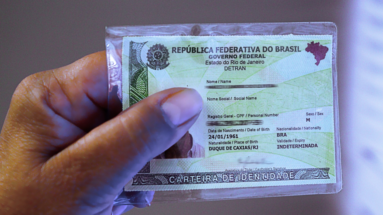 Novo modelo da Carteira de Identidade Nacional