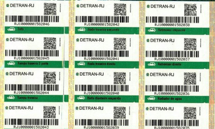 Foto ilustrativa de etiquetas de identificação